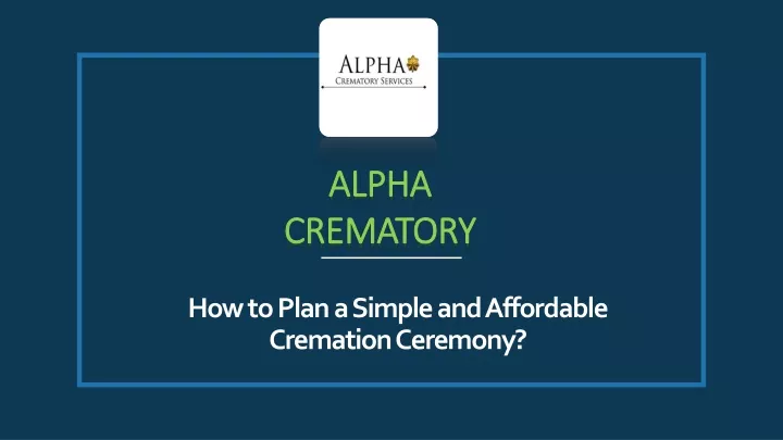 how to plan a simple and affordable cremation ceremony