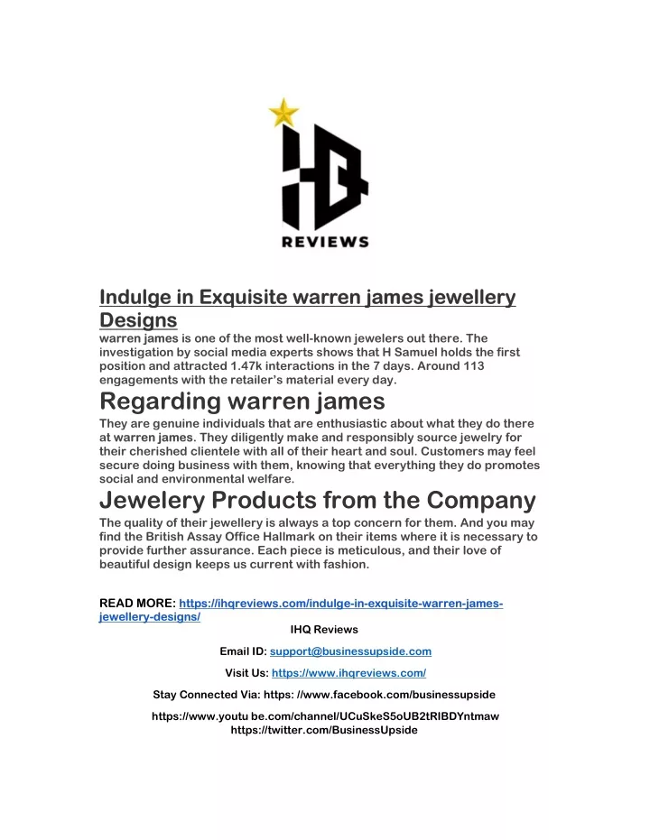 indulge in exquisite warren james jewellery