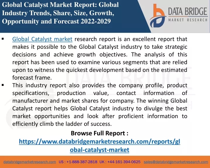 global catalyst market report global industry