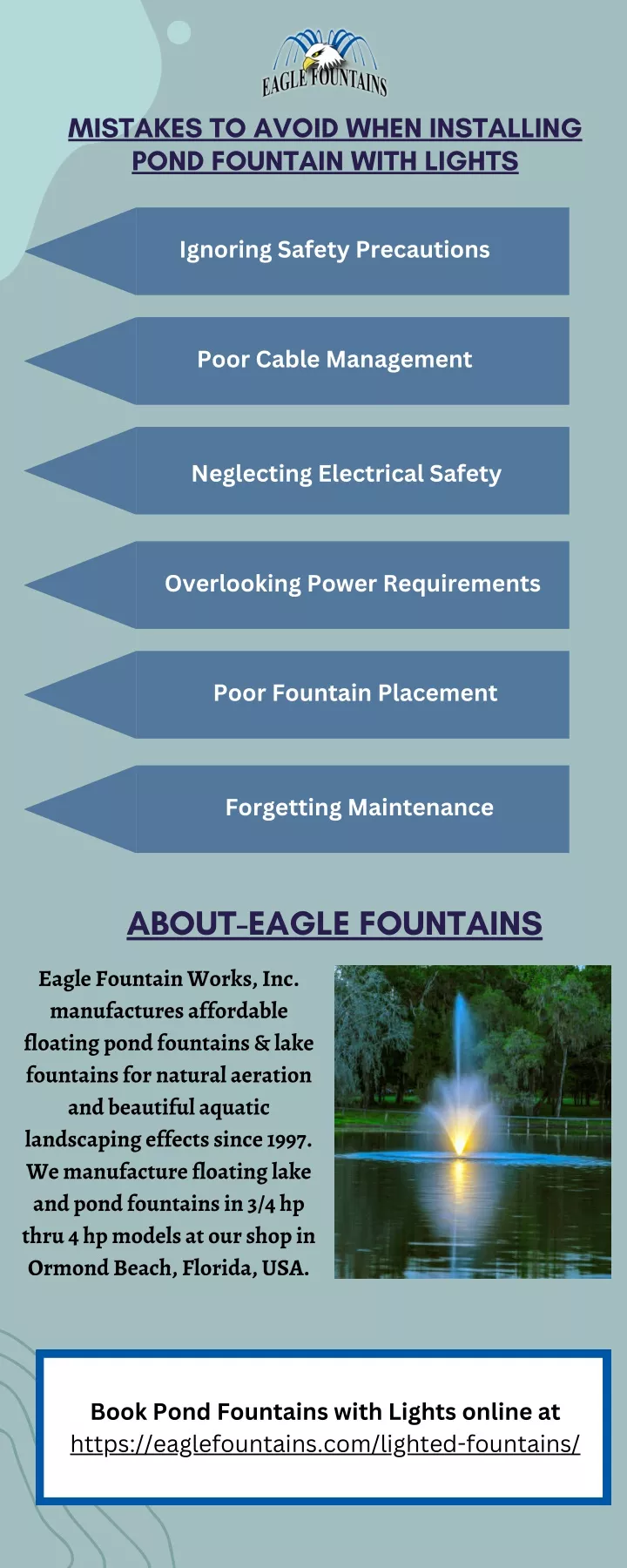 mistakes to avoid when installing pond fountain