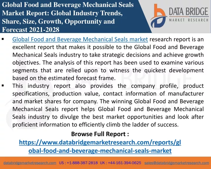 global food and beverage mechanical seals market
