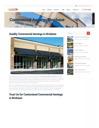 Commercial Awnings Brisbane
