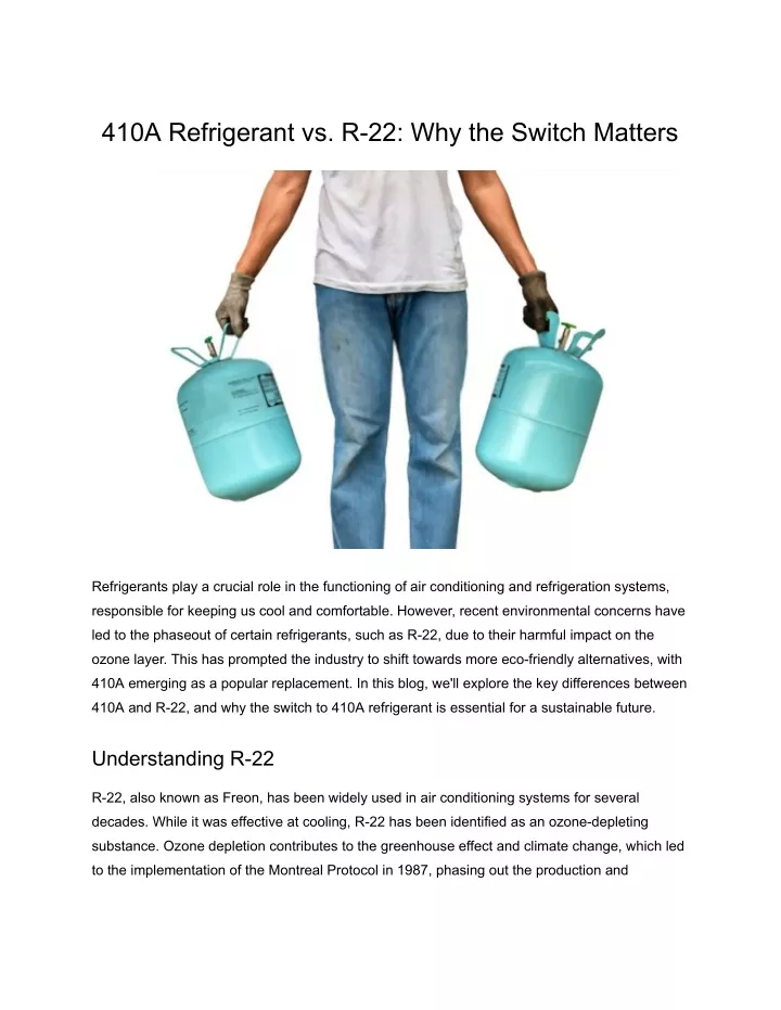 410a refrigerant vs r 22 why the switch matters