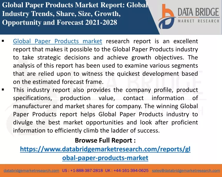 global paper products market report global