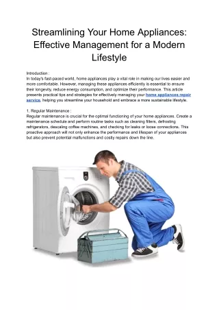 Streamlining Your Home Appliances_ Effective Management for a Modern Lifestyle