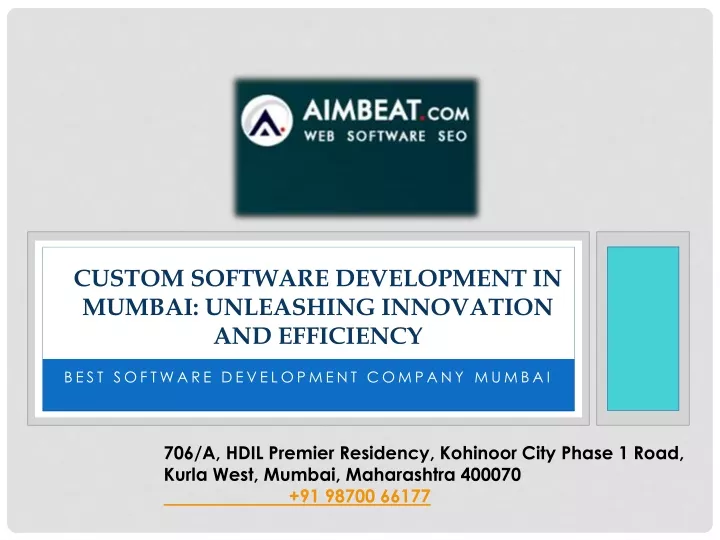 custom software development in mumbai unleashing innovation and efficiency