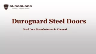 Steel Door Manufacturers in Chennai