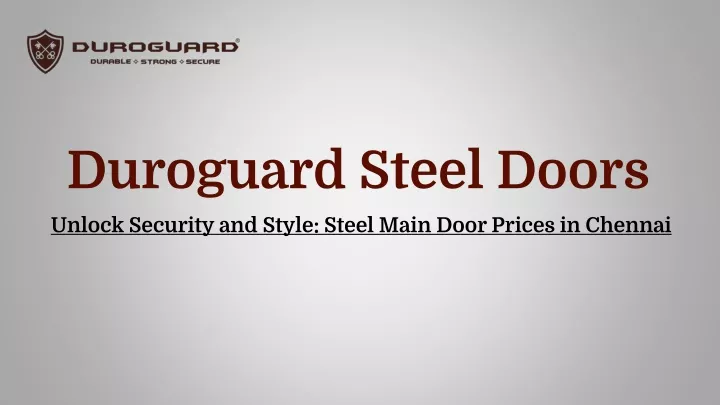 duroguard steel doors