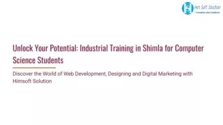 Industrial Training in Shimla