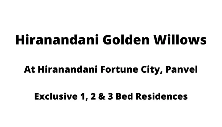 hiranandani golden willows