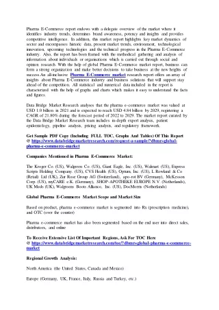 pharma e commerce report endows with a delegate