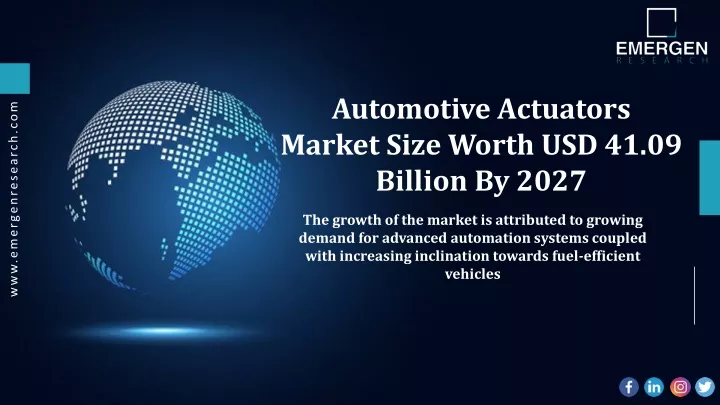 automotive actuators market size worth