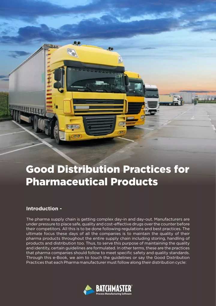 good distribution practices for pharmaceutical