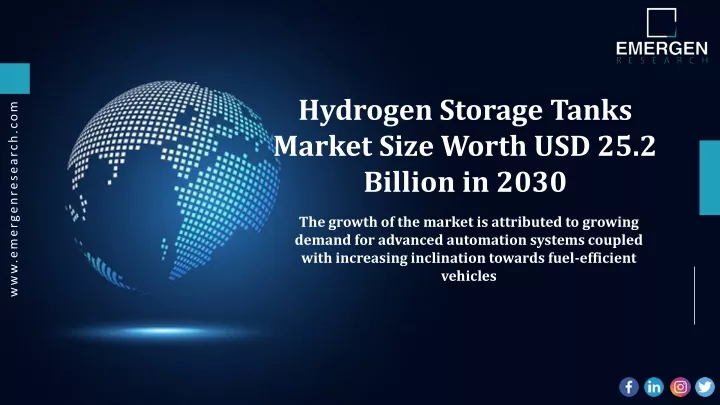 hydrogen storage tanks market size worth