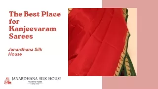 The Best Place for Kanjeevaram Sarees