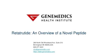 retatrutide an overview of a novel peptide