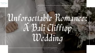Looking For Best Bali Clifftop Wedding