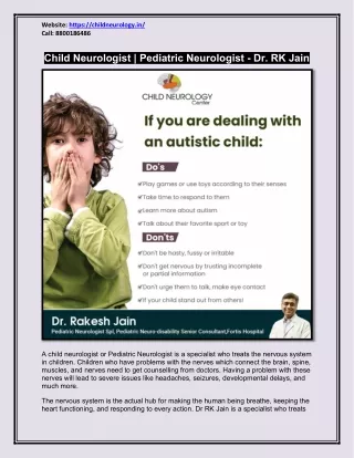 Child Neurologist | Pediatric Neurologist - Dr. RK Jain