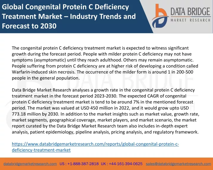 global congenital protein c deficiency treatment