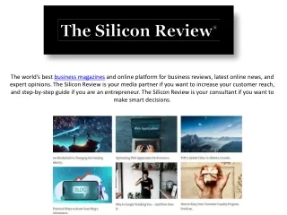 Latest Online News  and Best Business Magazines | The Silicon Review