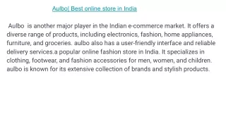 Best online Store in India