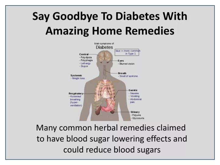 say goodbye to diabetes with amazing home remedies