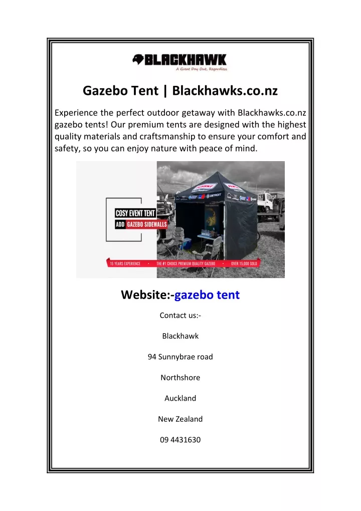 gazebo tent blackhawks co nz