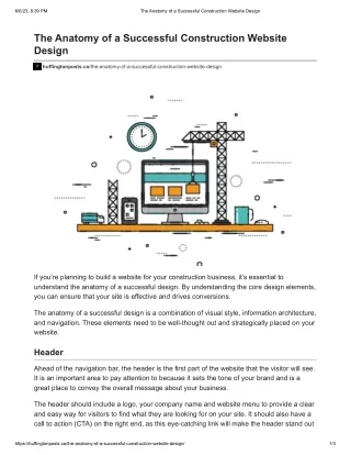 The Anatomy of a Successful Construction Website Design
