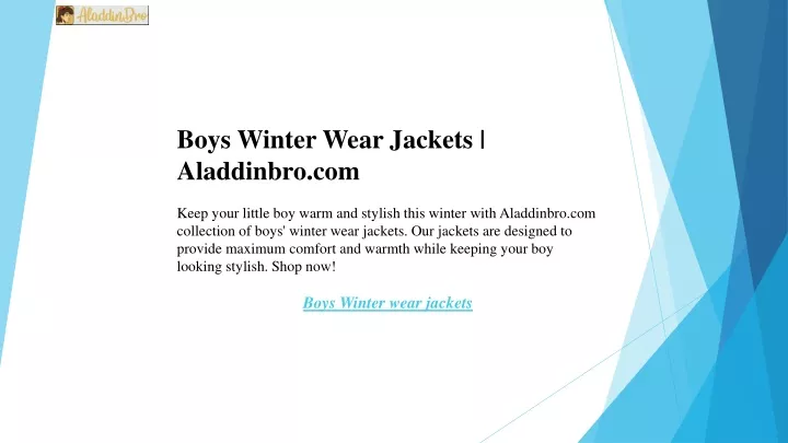 boys winter wear jackets aladdinbro com keep your