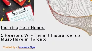 Top 5 Benefits of Tenant Insurance in Toronto