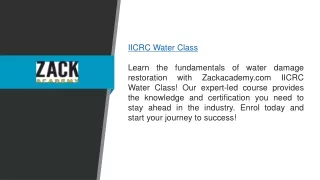 iicrc water class learn the fundamentals of water