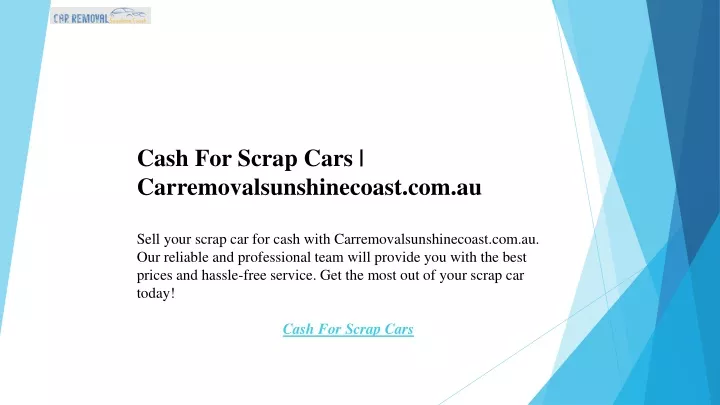 cash for scrap cars carremovalsunshinecoast