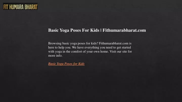basic yoga poses for kids fithumarabharat com