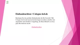 Einbauleuchten  Cologne-led.de