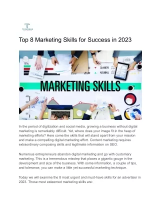 Top 8 Marketing Skills for Success in 2023