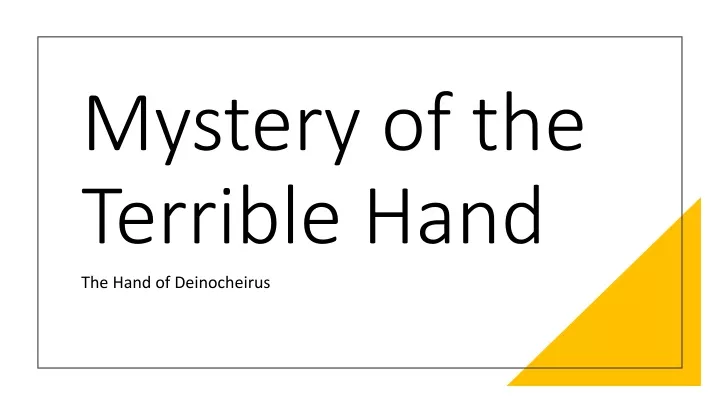 mystery of the terrible hand