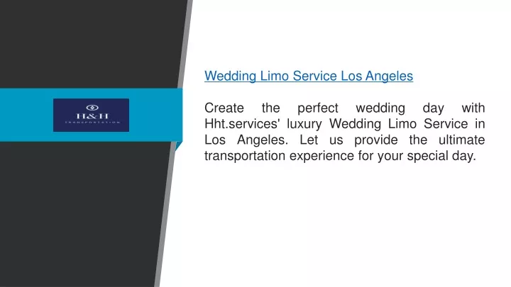 wedding limo service los angeles create