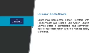 Lax Airport Shuttle Service  Hht.services