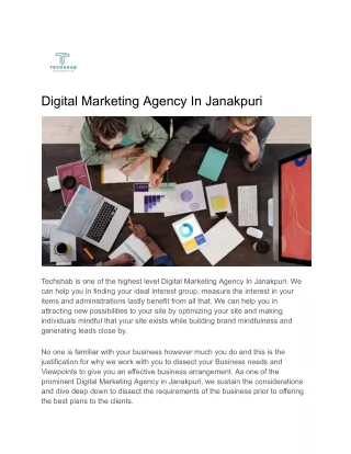 Digital Marketing Agency In Janakpuri