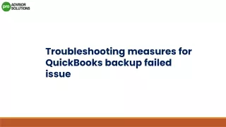 Fix QuickBooks Backup Failed Issue With Quick And Easy Steps