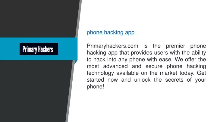 phone hacking app primaryhackers