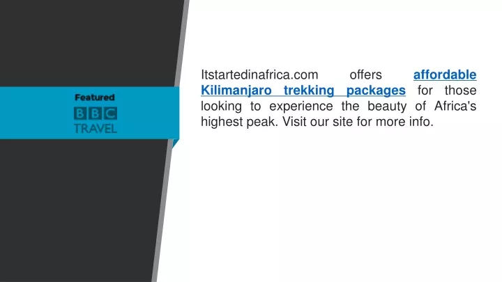 itstartedinafrica com offers affordable