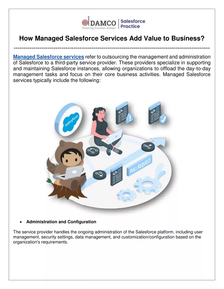 how managed salesforce services add value
