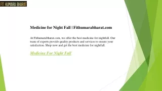 Medicine for Night Fall Fithumarabharat.com