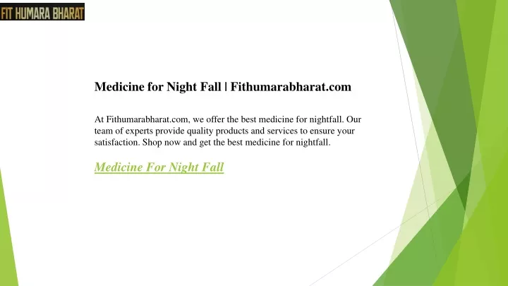 medicine for night fall fithumarabharat com