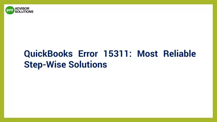 quickbooks error 15311 most reliable step wise