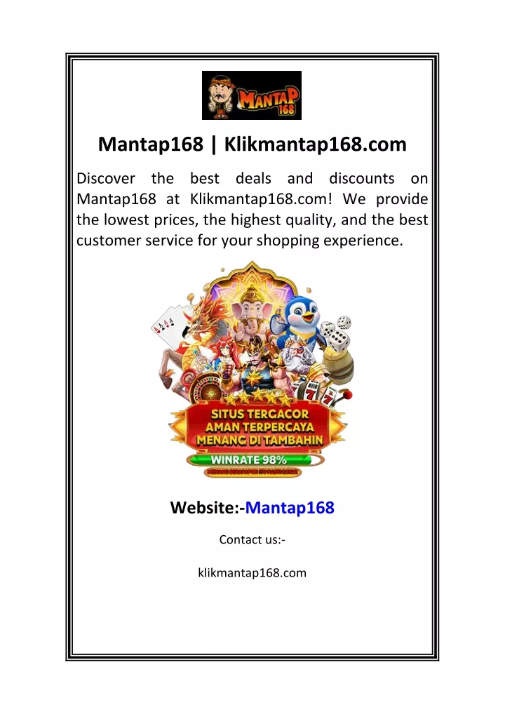 mantap168 klikmantap168 com