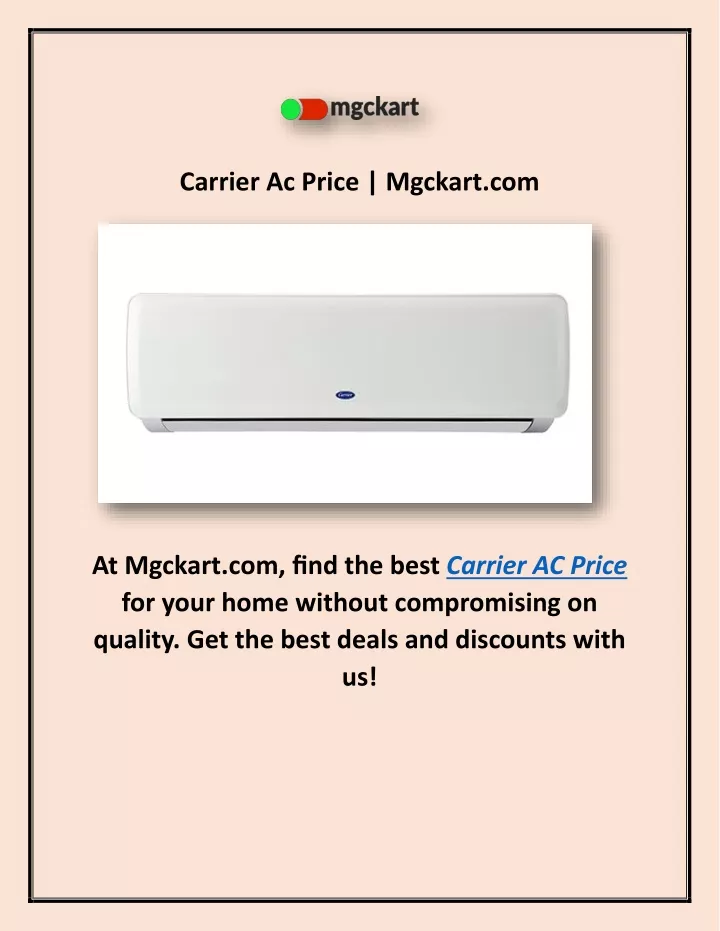 carrier ac price mgckart com