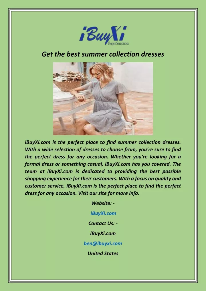 get the best summer collection dresses