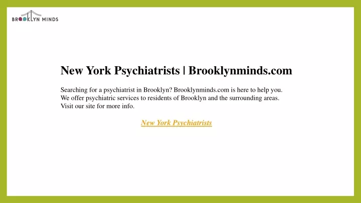 new york psychiatrists brooklynminds